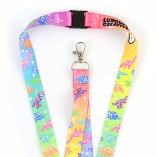 Rainbow Dino Lanyard