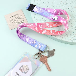 Dino Cloud Dreams Lanyard