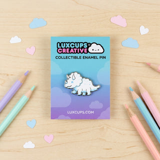 Triceratops Dino Cloud Pin