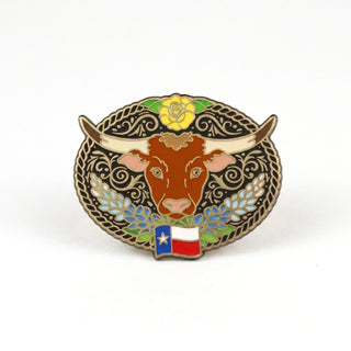 Lone Star Longhorn Pin