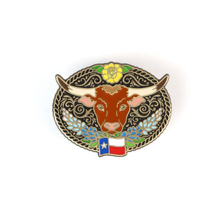 Lone Star Longhorn Pin
