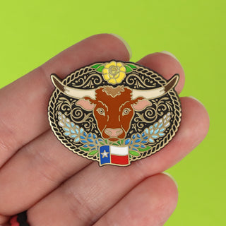Lone Star Longhorn Pin