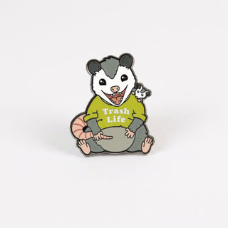 Trash Life Possum Pin
