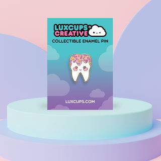 Pink Sweet Tooth Enamel Pin