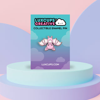 Pink Bat Enamel Pin