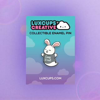 Ghost Bunny Enamel Pin