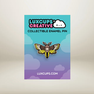 Deaths Head Moth Enamel Pin