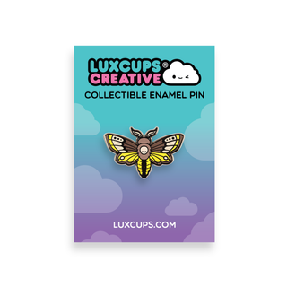 Deaths Head Moth Enamel Pin