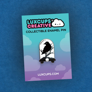 Raven Cloche Enamel Pin