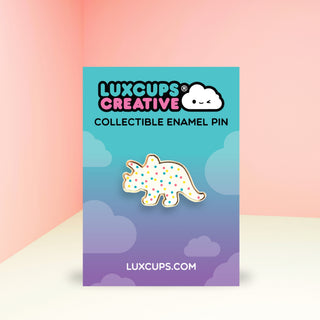 Triceratops Dino Cookie Pin