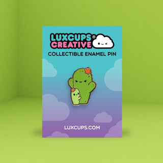 Cactus Hugs Enamel Pin