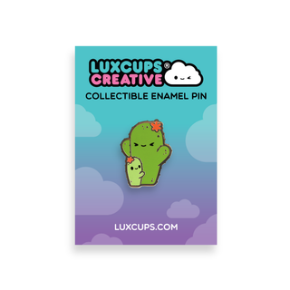 Cactus Hugs Enamel Pin