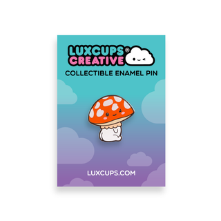 Red Mushroom Enamel Pin