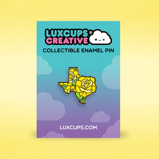 Texas Yellow Roses Enamel Pin
