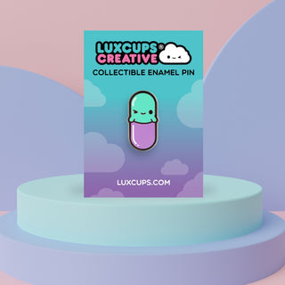 Happy Pill Enamel Pin