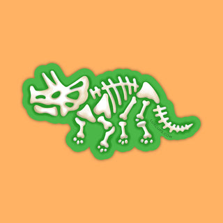 Triceratops Skeleton Sticker