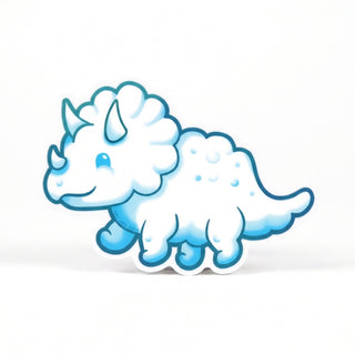 Triceratops Dino Cloud Sticker
