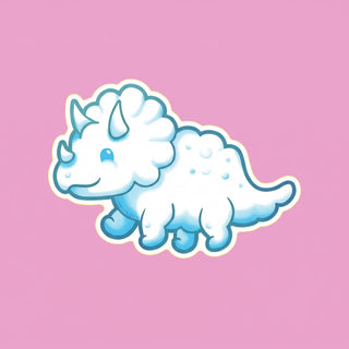Triceratops Dino Cloud Sticker