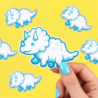 Triceratops Dino Cloud Sticker