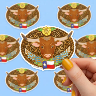 Lone Star Longhorn Sticker