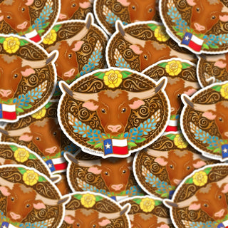 Lone Star Longhorn Sticker