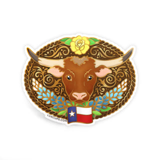 Lone Star Longhorn Sticker