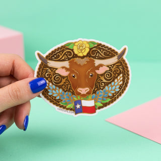 Lone Star Longhorn Sticker