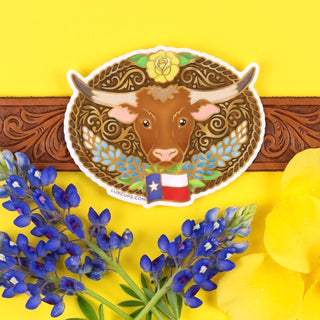 Lone Star Longhorn Sticker
