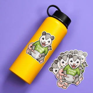 Trash Life Possum Sticker
