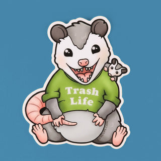 Trash Life Possum Sticker
