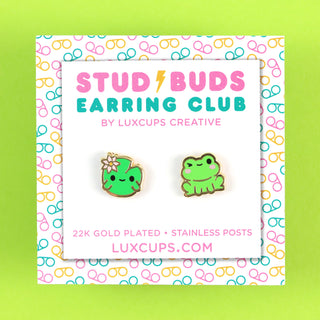Froggy Friends - Stud Buds Earring Club