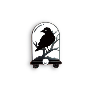 Raven Cloche Enamel Pin