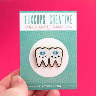 LuxCups Creative Enamel Pin Brace Face Pin