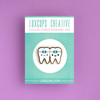 LuxCups Creative Enamel Pin Brace Face Pin