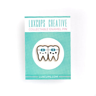 LuxCups Creative Enamel Pin Brace Face Pin
