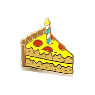 LuxCups Creative Enamel Pin Bright Pizza Cake Enamel Pin