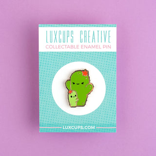 LuxCups Creative Enamel Pin Cactus Hugs Enamel Pin