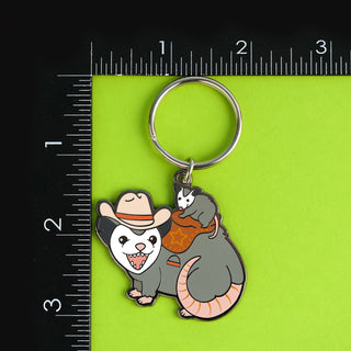 LuxCups Creative Keychain Possum Posse Keychain