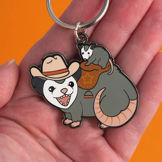 LuxCups Creative Keychain Possum Posse Keychain