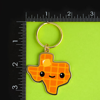 LuxCups Creative Keychain Texas Waffle Keychain