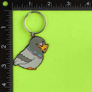 LuxCups Creative Keychain Pizza Pigeon Keychain