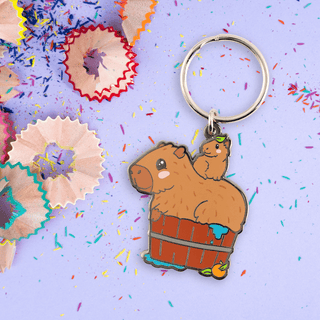 LuxCups Creative Keychain Capybara Cuties Keychain