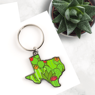 LuxCups Creative Keychain Texas Cacti Keychain