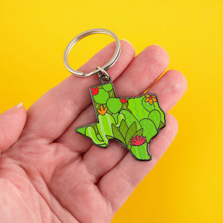 LuxCups Creative Keychain Texas Cacti Keychain