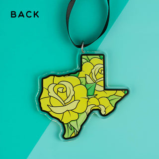 LuxCups Creative Ornament Texas Yellow Rose Ornament