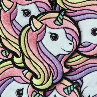 LuxCups Creative Patch Fuzzy Rainbow Unicorn Adhesive Patch