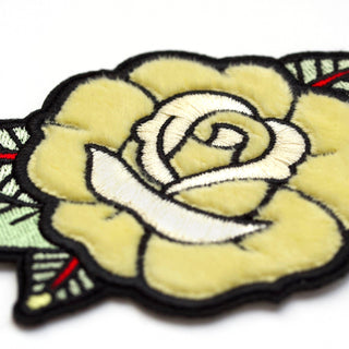 LuxCups Creative Patch Yellow Rose Fuzzy Patch