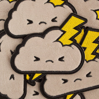 LuxCups Creative Patch Fuzzy Grumble Cloud Adhesive Patch