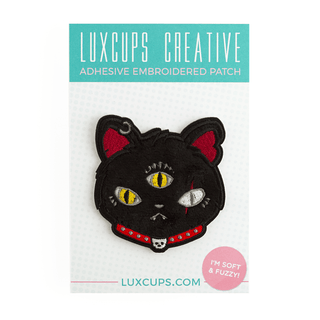 LuxCups Creative Patch Gritty Kitty Fuzzy Patch