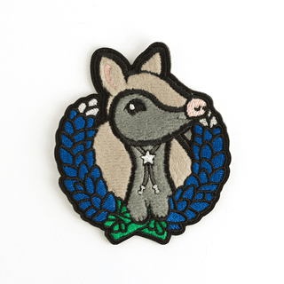 LuxCups Creative Patch Laurel Armadillo Fuzzy Patch